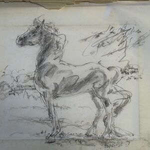 Elegant Horse Original USC Traveler Concept Art by Ron Pekar